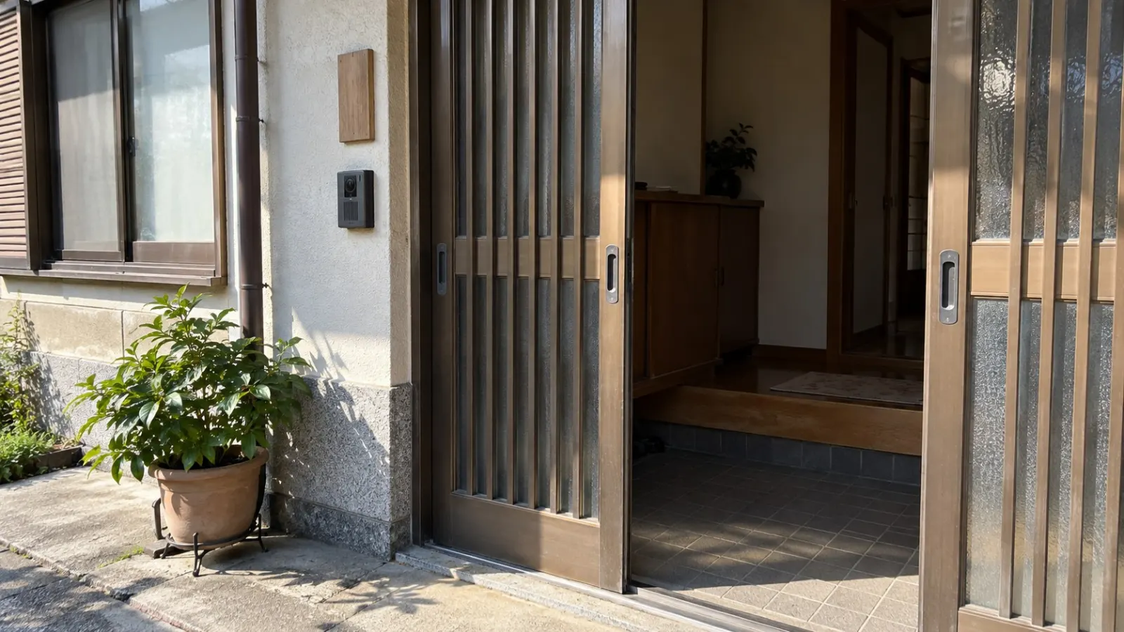 高齢者宅を訪問するスタッフ